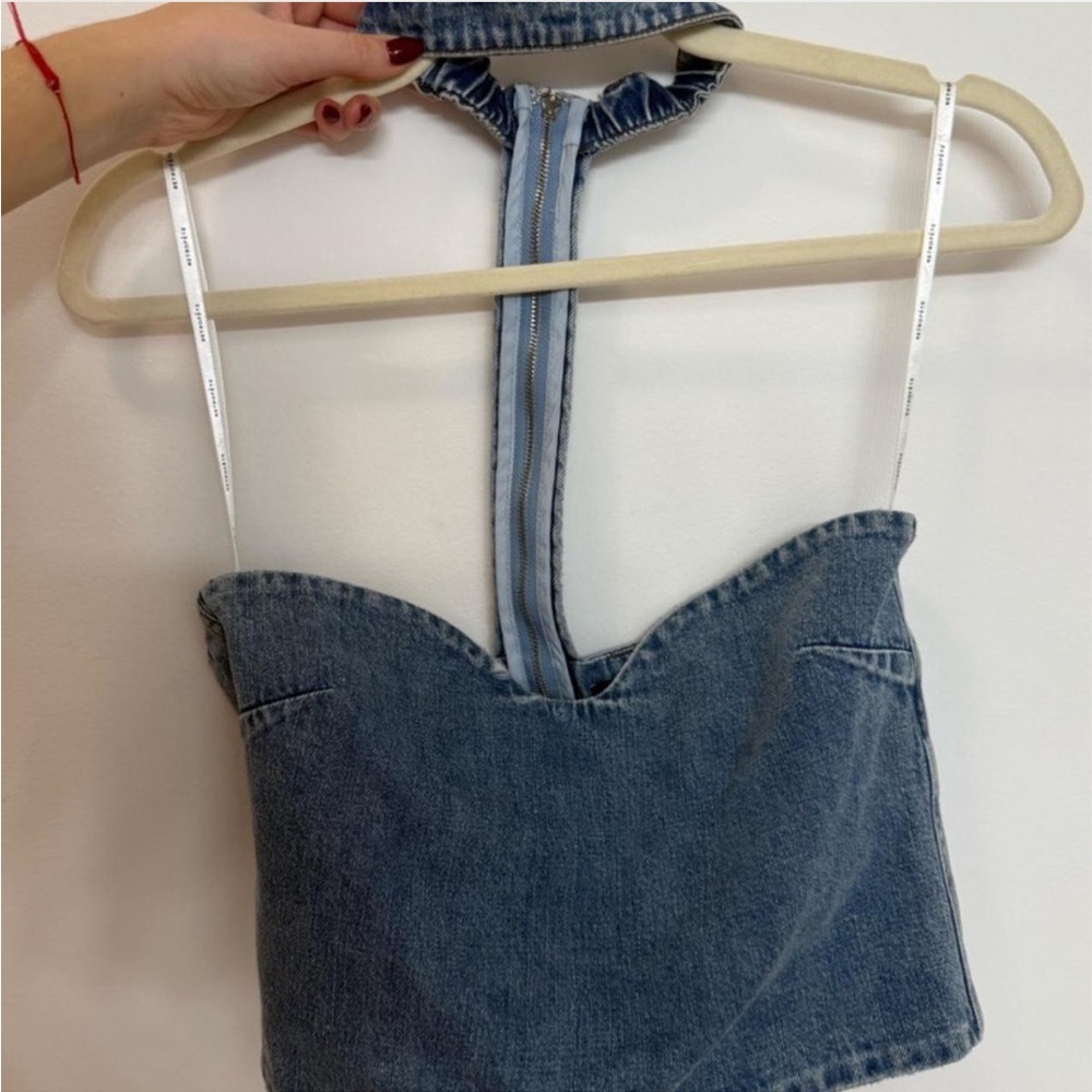 Retrofete Denim Choker Top